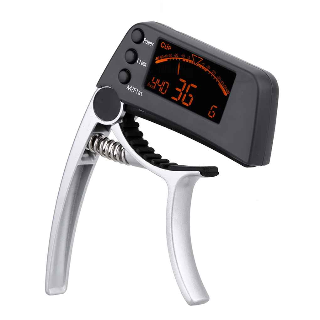 Guitar Capo Tuner 2 in 1 Large LCD Screen Quick Change for Electric