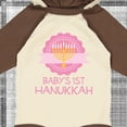 thumbnail image 4 of Inktastic Babys 1st Hanukkah Girls Long Sleeve Baby Bodysuit, 4 of 5