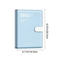 thumbnail image 2 of 2026 Planner Notebook with Magnetic Closure - A5 Thick Paper, 13-Month Weekly & Daily Layout, Leather Cover, Portable for Students & Professionals, Blue, 2 of 6