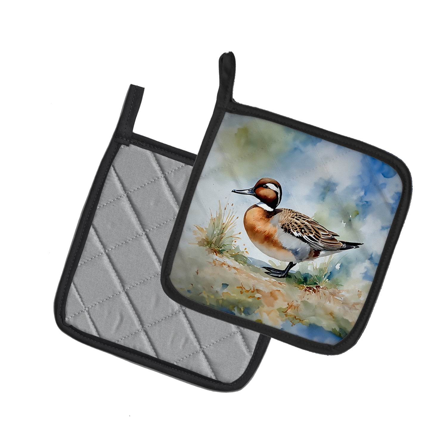 Carolines Treasures 7.5 x 7.5 in. Northern Pintail Pot Holders - Set of 2