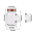 thumbnail image 3 of Efavormart 4 Pack 4oz Clear Glass Mason Jars with Rose Gold Lid for Pickling, Preserving, Decorating, Canning Jar, Craft and Dry Food Storage Spices, Salads, Yogurt, Meal Prep, 3 of 11