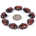 thumbnail image 2 of Natural 10pcs Red Tiger Eye Gemstone Healing Crystal 1 inch Mini Puffy Heart Pocket Stone Iron Gift Box, 2 of 3