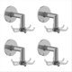 thumbnail image 1 of 4pcs Rotating Wall-Mounted Storage Rack for Bathtub,Transparent-Black, 1 of 5