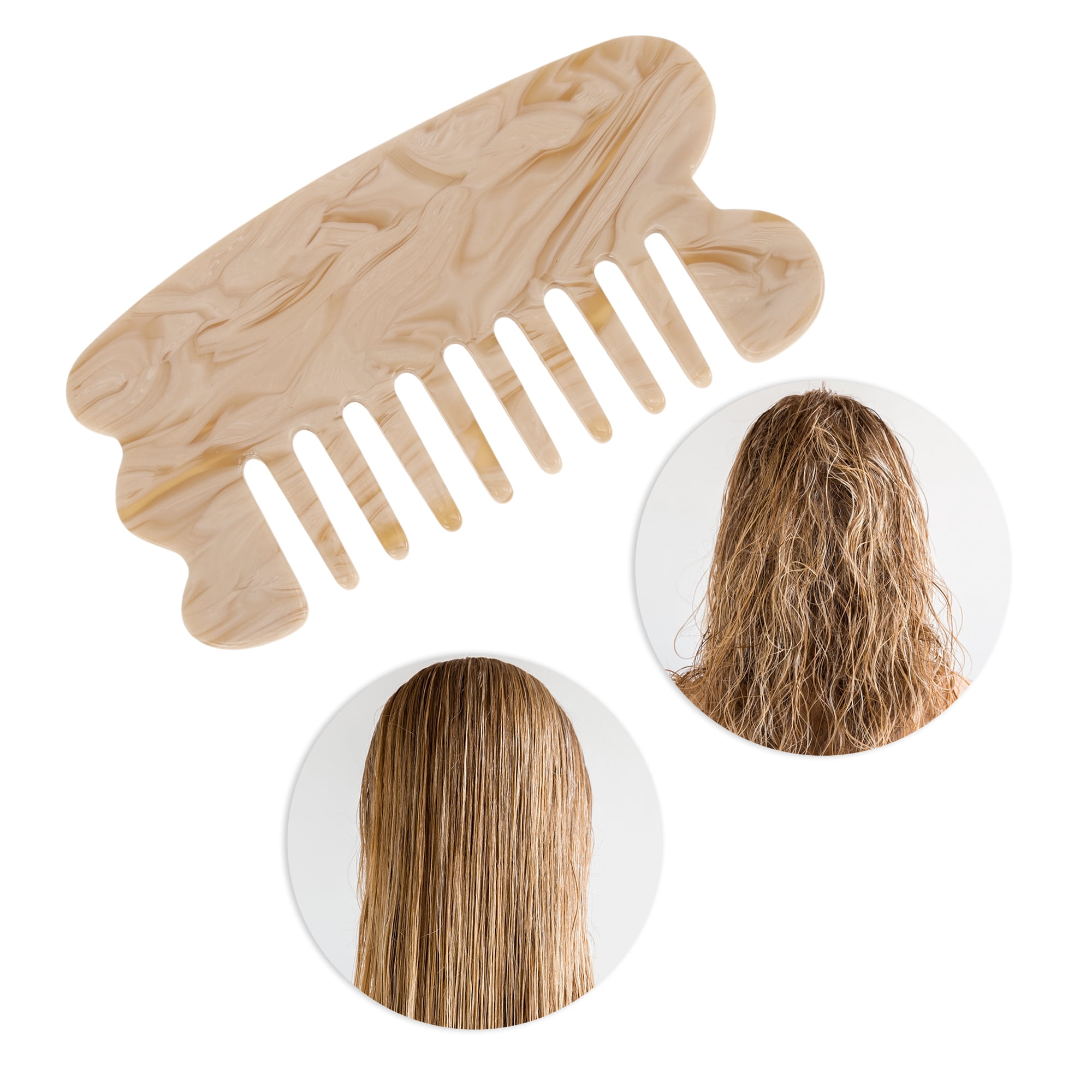 Unique Bargains 1 Pc Scraping Anti-Static Hair Comb for All Hair Types Styles Beige