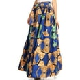 thumbnail image 4 of Sakkas Asma Convertible Traditional Wax Print Adjustable Strap Maxi Skirt | Dress - 2280-Blue / Green - One Size Regular, 4 of 5