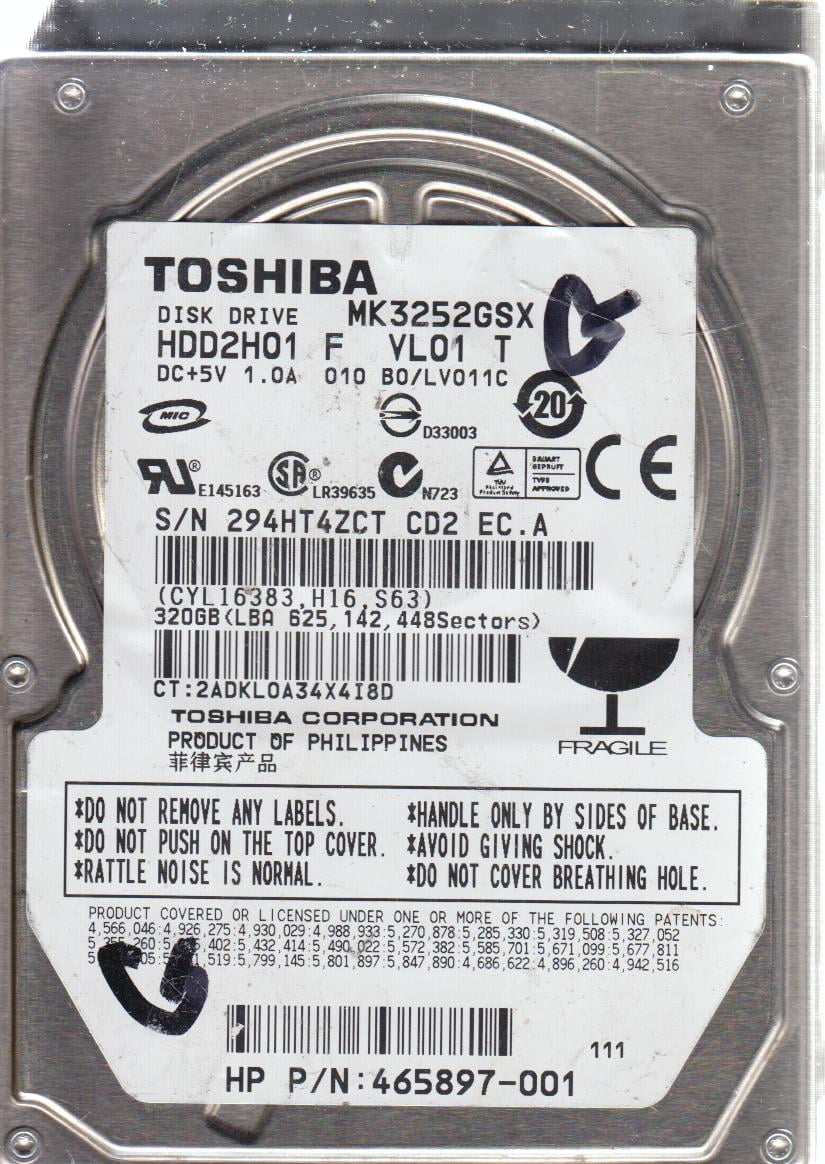 MK3252GSX HDD2H01 C ZK01 T Toshiba 320GB