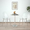 thumbnail image 2 of Modern Transparent Plastic Dining Chairs (Set of 4) - Crystal Clear Armless Chairs, Metal Legs, 18" Seats, for Kitchen/Living Room. Easy Assembly., 2 of 22
