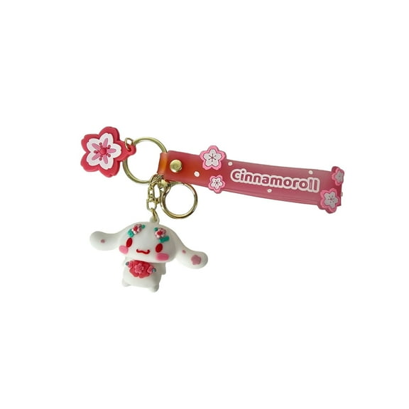 Sanrio Pink Cherry Blossom Doll Cinnamoroll Keychain Pendant Cute Cartoon Pendant Keychain