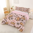 thumbnail image 2 of Manfei Kawaii Capybara Full Size Comforter Sets,Cute Alphabet K Bedding Comforter Set,Pink,Pink Reversible,3-Piece,1 Comforter and 2 Pillowcases, 2 of 7
