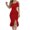 Red, variant on WIZUTIZ Sundresses for Women 2025 Cold Shoulder Slim Fit Wrap Dress Midi Dress Solid Tank Dress Crew Neck Sleeveless Tank Dress for Womens Slit Ruffled Linen Travel Dress Blue M