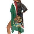 thumbnail image 4 of HELLHERO Polyester Casual Lightweight Swimsuit Cover Up for Summer Vacation Fashion Free Size Bathing Suit Coverup Mexican Flag, 4 of 5