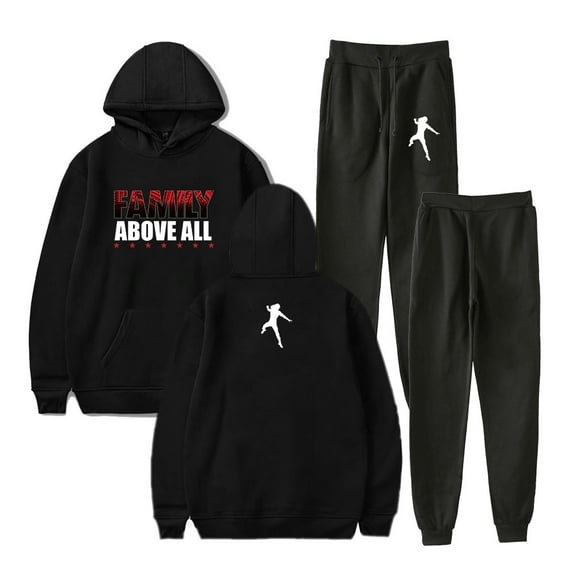 Roman Reigns Family Above All Hoodie Jogger Pants Two Piece Set Sweatshirts Sweatpants Women Men's Set
