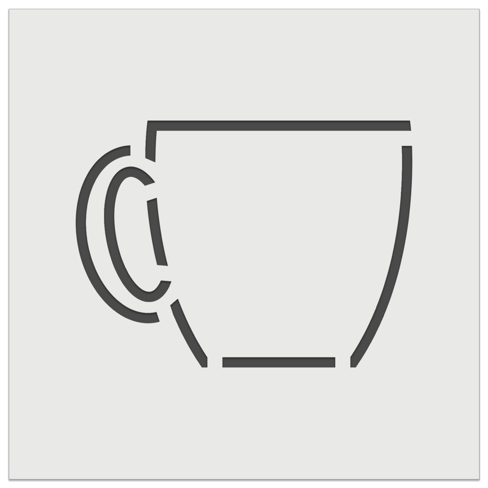 Coffee Mug Cup Outline DIY Cookie Wall Craft Stencil - 9.0 Inch - Walmart.com coffee-mug-cup-outline-diy-cookie-wall-craft-stencil-9-0-inch-walmart-com