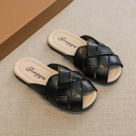 

AIEOTT Toddler Sandals Kids Shoes Toddler Shoes Baby Girls Cute Weave Hollow Out Non-slip Soft Sole Beach Roman Sandals Slippers Outdoor Beach Closed-Toe Sandals Summer Savings Clearance