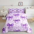 thumbnail image 2 of Manfei Cute Bow Girl Bedding Comforter Set 2pcs,Dreamy Polka Dots Twin Comforter Sets Microfiber,Kawaii Ribbon Bow Knot Breathable Bedding Set,Luxury Bedroom Decor,Reversible, 2 of 8