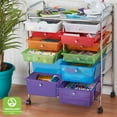 thumbnail image 6 of ECR4Kids 12-Drawer Everyday Rolling Utility Storage Cart, Mobile Organizer, Assorted, 6 of 9