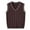 Coffee, variant on Coerni Preppy Boys Girls Cable Knit Sweater Vest Sleeveless Pullover Warm Comfy Solid Color V Neck School Sweaters Tank Tops