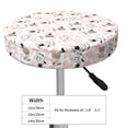 thumbnail image 4 of Honeii Cute Cartoon Cows Bar Stool Covers – Perfect Fit for 12" to 14" Round Stools, Crease-Resistant, Stretchy, Washable & Dustproof Seat Slipcovers-13 inch, 4 of 7