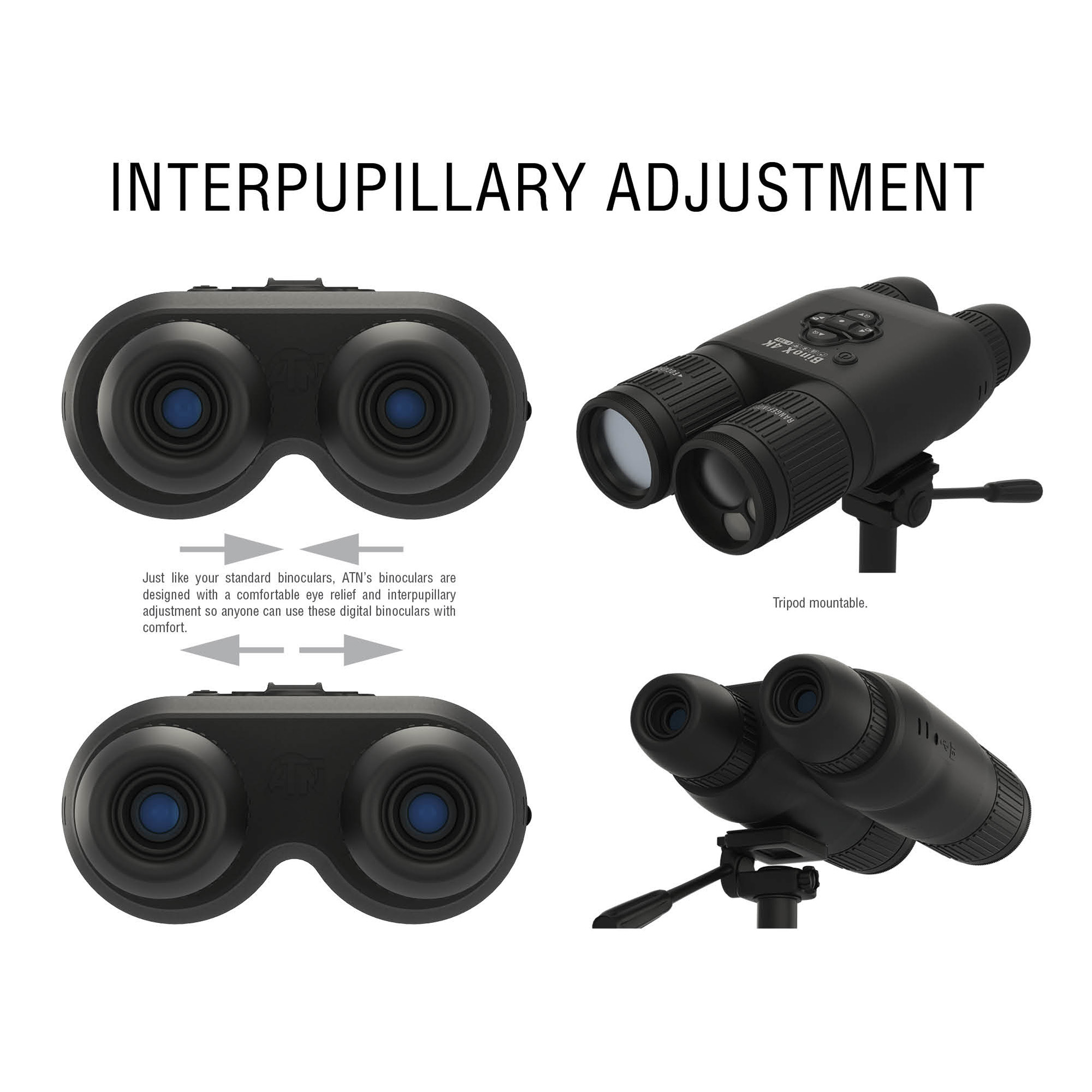 Restored Premium ATN BinoX 4K 4-16x Smart Day/Night Binoculars (Refurbished)