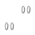 thumbnail image 4 of Sonducket Pendientes de aro de 2 uds., colgante de abalorio de plata dorada, joyería de boda para mujeres y niñas, regalo a la moda Type4 NO4, 4 of 6