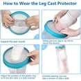 thumbnail image 3 of Vogacara Ducha a prueba de agua, cubierta de sello fundido, pie, mano, muñeca, pierna, punta del dedo, heridas en la rodilla, vendaje para lesiones, Protección de la piel Pierna larga Vogacara CE014416-02, 3 of 6