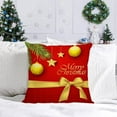 thumbnail image 4 of Set of 4 Christmas Pillow Covers 18x18 Inch Merry Christmas Pillow Cases Christmas Velvet Throw Pillow Covers Gold Red Xmas Holiday Pillow Covers Outdoor Couch Sofa Cushion Covers for New Year(18), 4 of 6