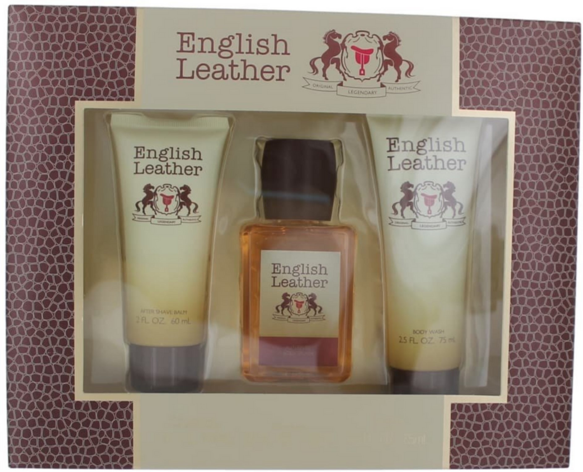 English Leather 3 Pc. Gift Set ( Body Splash 3.4 Oz + After Shave Balm