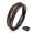 Brown, variant on Man's Premium Leather Bracelet "Wild" with stainless steel magnetic closure, Black 17cm, including gift box