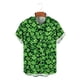 thumbnail image 5 of Blusa y camisa de manga corta con cuello vuelto para hombre, blusa informal de moda con cuello vuelto, blusa estampada de manga corta con botones, blusa de poliéster para hombre, 5 of 6