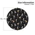 thumbnail image 2 of Pofeuu Playing Music Skeletons Print Coasters for Drinks, 4Pack PU Leather Coasters, Bar Drink Coasters for Tabletop Protection, Furniture from Damage-Round Shape, 2 of 6
