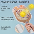 thumbnail image 2 of Pickleball Paddles Set Of 2, Fiberglass Surface, Butterfly Print, 4 Balls & Bag, 2 of 5