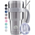 thumbnail image 6 of ALBOR - Insulated Tumbler - Coffee Mug with Handle, 2 Lids & More - 30 Oz, Stainless Steel, 6 of 8