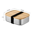 thumbnail image 2 of Compañero de cena sostenible, caja bento de bambú con construcción de acero inoxidable a prueba de fugas para comidas sin complicaciones, 2 of 6