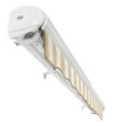 thumbnail image 6 of Awntech 12 Ft Key West Right Motorized Heavy Duty Patio Retractable Awning with Cassette (144in x 9.38in x 120in), Linen/White Stripe, 6 of 8