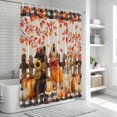thumbnail image 6 of Fall Shower Curtain, Waterproof Shower Curtains for Bathroom, Pumpkin Dog Thanksgiving Maple Tree Rustic Plaid Washable Fabric Bathtub Curtain Set Bath Decor with 12 Hooks Extra Long 72"x96", 6 of 8