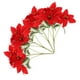 thumbnail image 3 of Ramo de 4 flores artificiales de Pascua con tallos, color rojo vibrante, para decoración navideña, centro de mesa para fiestas navideñas en interiores, 3 of 8