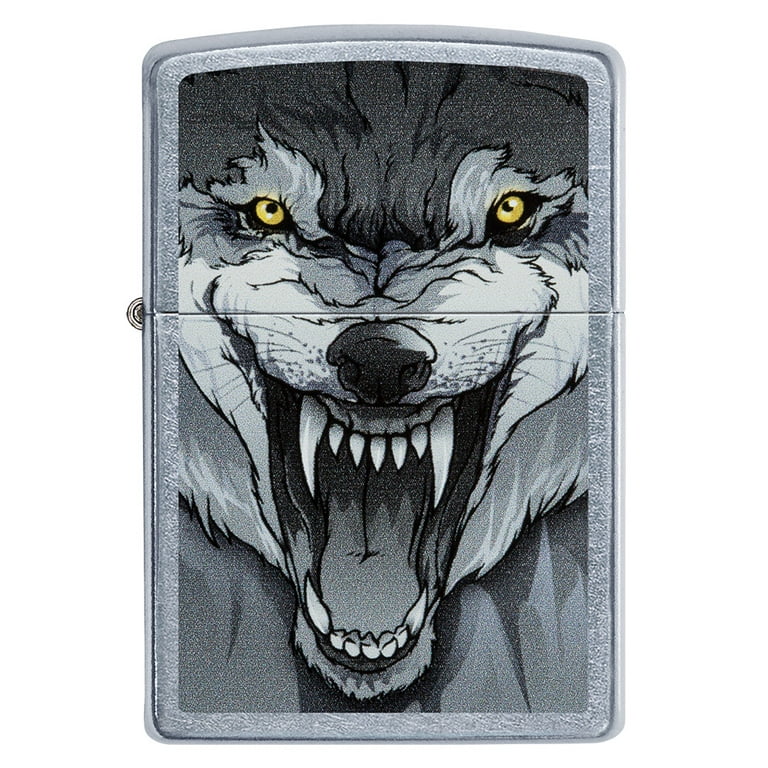 ファッション雑貨・小物その他 ZIPPO WOLF Zippo Street Chrome Wolf Windproof Pocket Lighter - Walmart.com