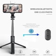 thumbnail image 3 of Q02s Foldable Selfie Stick Wireless Bluetooth Mini Tripod With Fill Light Shutter Remote Control black, 3 of 5