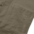 thumbnail image 4 of SeCaotees Men's Short Sleeve Linen‑Blend Button‑Front Shirt Turn‑Down Collar Relaxed Fit Lightweight Breathable Fabric For Summer Beach Vacation Shirts Army Green,L, 4 of 9