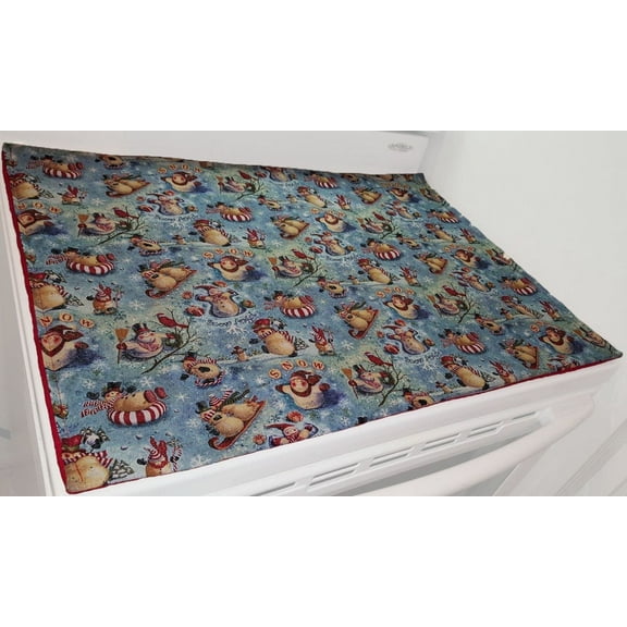 Christmas Snowman Cover and Protector for Flat Stove Top by Penny's Needful Things