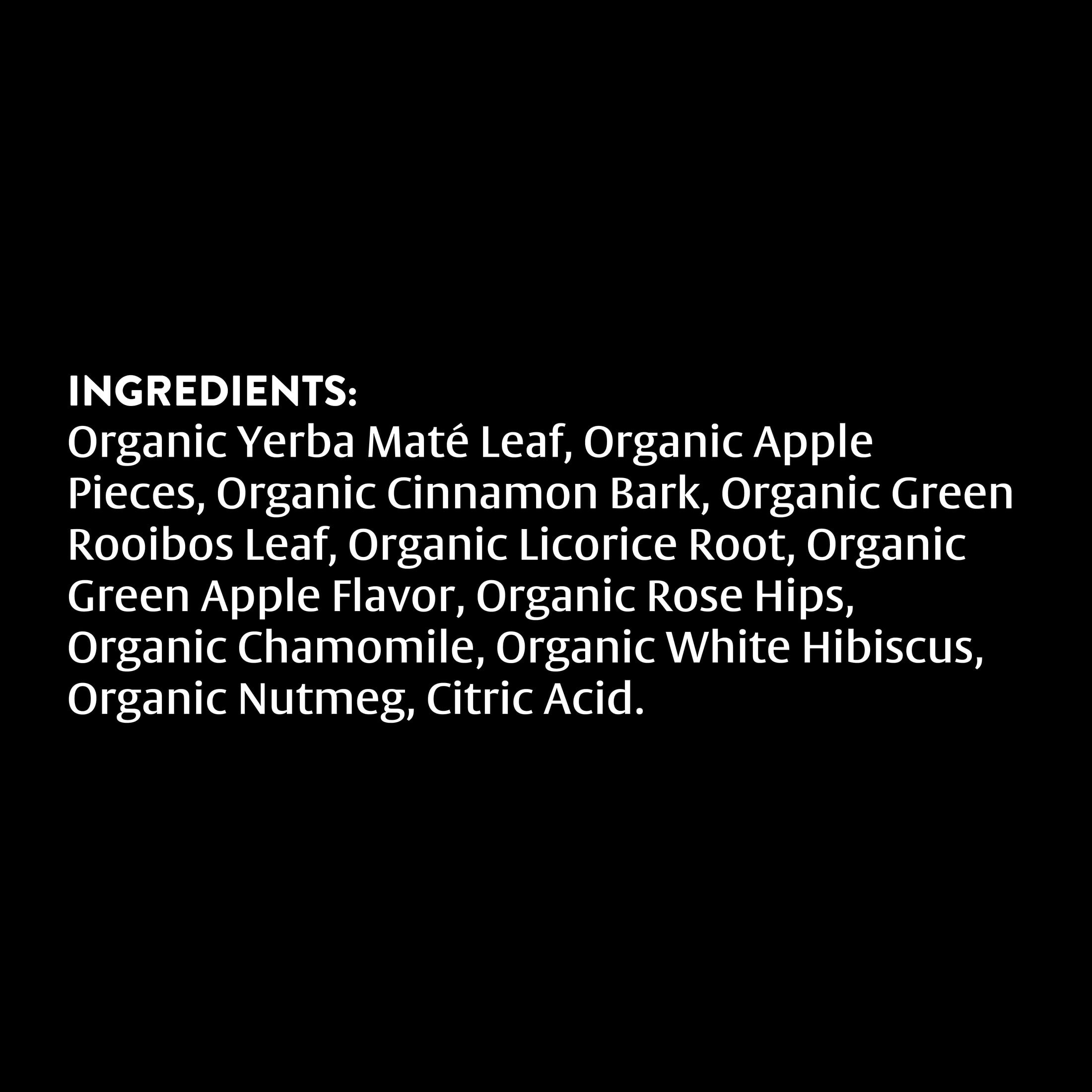 Choice Organics Apple Mate Tea, Contains Caffeine, Yerba Mate Tea Bags, 6 Boxes of 16