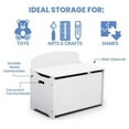 thumbnail image 3 of Delta Children MySize Deluxe Toy Box Kid's Room Storage Chest, Bianca White, 3 of 8