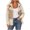 Khaki-Tops, variant on Color Block Hooded Zip Up Outdoor Windbreaker Jackets Drawstring Cuff Multi Pocket Outerwear Mountain Camping Loose Fit Casual Coats Khaki M