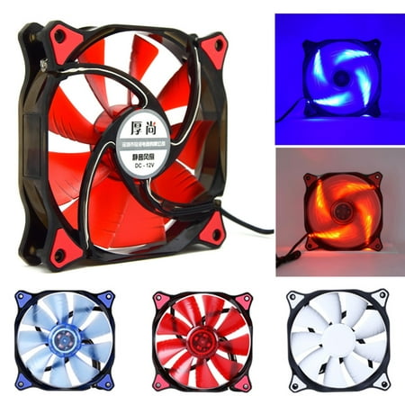 Moaere 12CM DC 12V 3Pin Mining Rig Case Cooling LED Fan High Speed Bearing 1200RPM Airflow