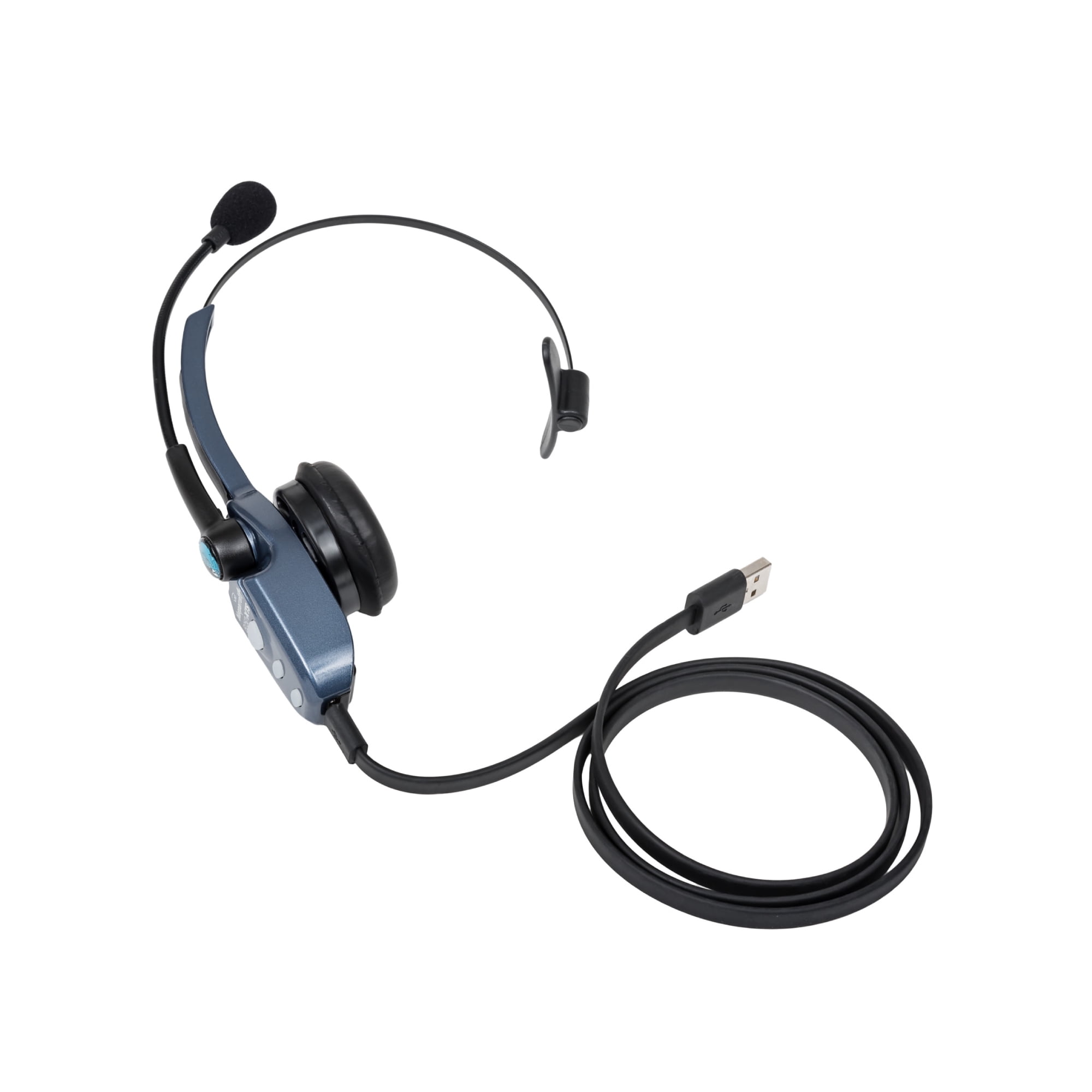 BlueParrott B250-XTS Wireless Bluetooth Mono Headset with 91% Noise Cancellation Microphone & Lightweight Design, Blue