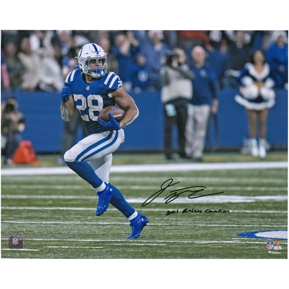 Jonathan Taylor Indianapolis Colts Autographed 16" x 20" Blue Horizontal Photograph - Fanatics Authentic Certified