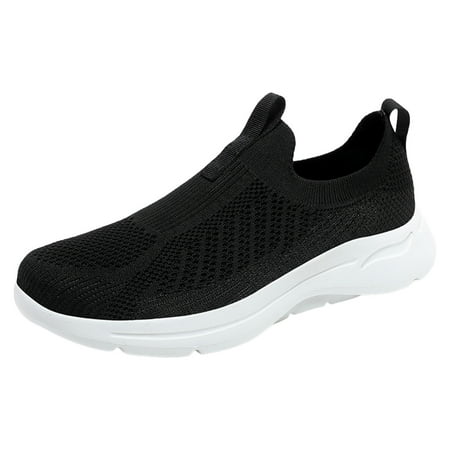 

CZHGKM Men Slip On Sneakers Men Sports Shoes Fashionable New Pattern Simple Solid Color Lightweight Fitting Com fortable Flat Bottomed Casual Shoes White 42