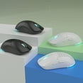 thumbnail image 3 of yeacher Souris de Jeu Sans Fil Silencieuse Rechargeable 2,4G avec Éclairage RVB, Conception Ergonomique, DPI Réglable et Grand Compatibilité pour Ordinateurs Portables, Bureaux et Tablettes - Édition Noire Ajourée, 3 of 6