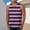 Pink, variant on WWV Tank Top Under Shirt for Men Sleeveless Crewneck Stripe Blouse Summer Fashion Loose Fit Beach Holiday Tops Khaki L