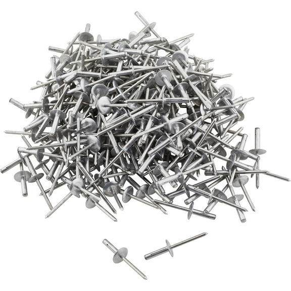 Plain Exploding Head Rivets-3/16 Large Head Alum-Box of 250